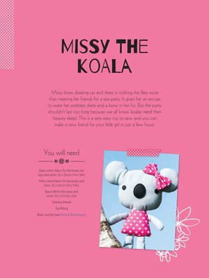 cover image of Missy the Koala Soft Toy Pattern